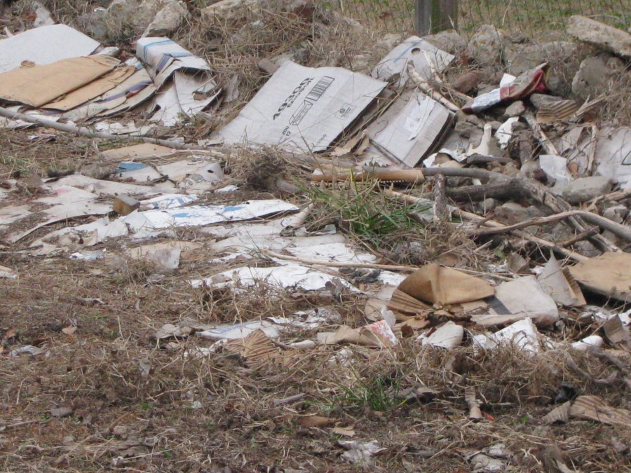 Trash at Guerrero's Shasta plantation